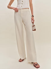 Vida Low Rise Pant - Cream