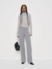 Vida Low Rise Pant - Grey Stripe