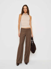 Vida Low Rise Pant - Brown Wool