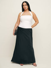 Malika Linen Top Es - White
