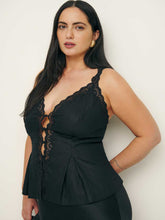 Josefina Linen Top Es - Black