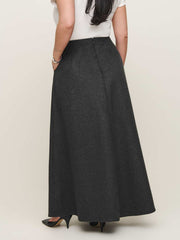 Lucy Skirt Es - Charcoal Wool