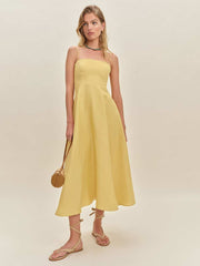 Monette Linen Dress - Sunshine