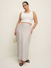 Layla Linen Skirt Es - Oatmeal