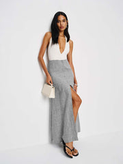 Andi Linen Maxi Skirt - Remy Check