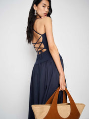 Ginny Cotton Sweater Dress - Navy