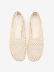 Britt Ballet Flat - Ivory Crochet