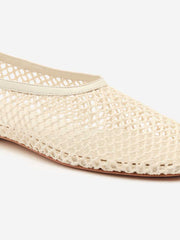 Britt Ballet Flat - Ivory Crochet