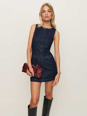 Citron Denim Mini Dress - Marion