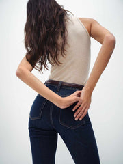 Jax Stretch High Rise Straight Jeans - Seneca