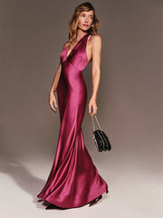 Petites Daniela Silk Dress - Hibiscus Tea