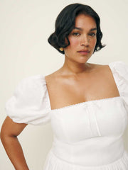 Malvina Linen Dress Es - White