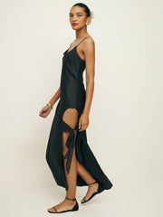 Malorie Silk Dress - Black