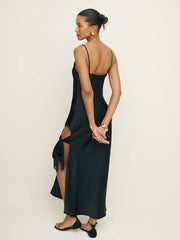 Malorie Silk Dress - Black