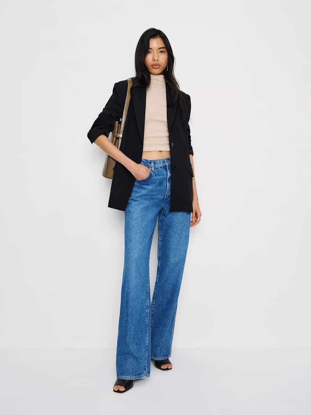 James Relaxed Blazer - Black