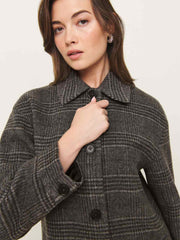 Irene Jacket - Charcoal Plaid