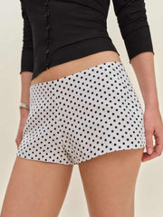 June Low Rise Linen Short - Eclipse Dot