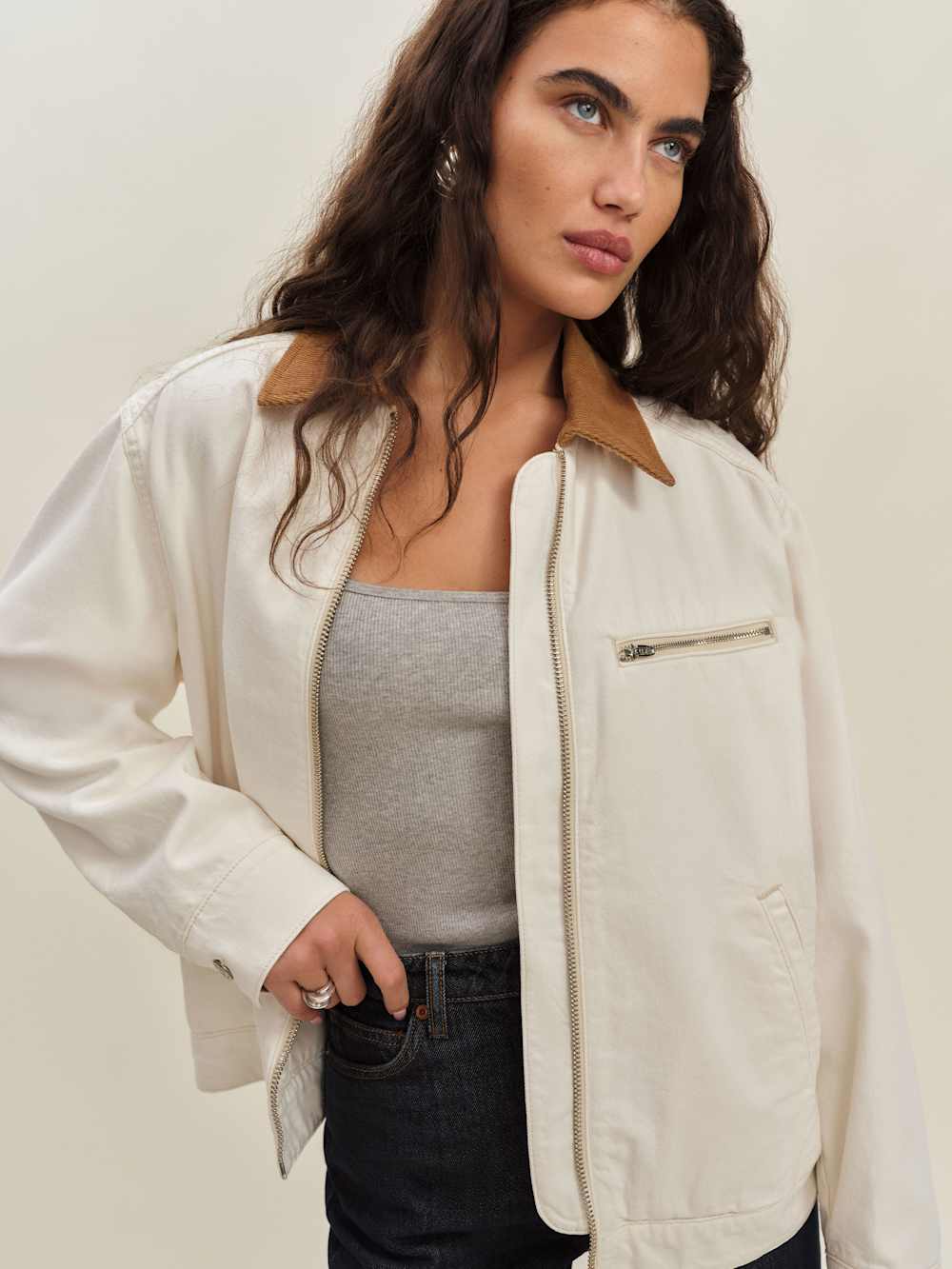 Harrison Utility Jacket - Fior Di Latte