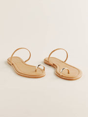 Cassandra Flat Sandal - Buff