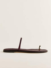 Cassandra Flat Sandal - Wine Snake