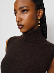 Holland Cashmere Turtleneck Sweater Dress - Compost