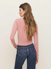 Meadow Regenerative Merino Cardigan - Dusty Rose