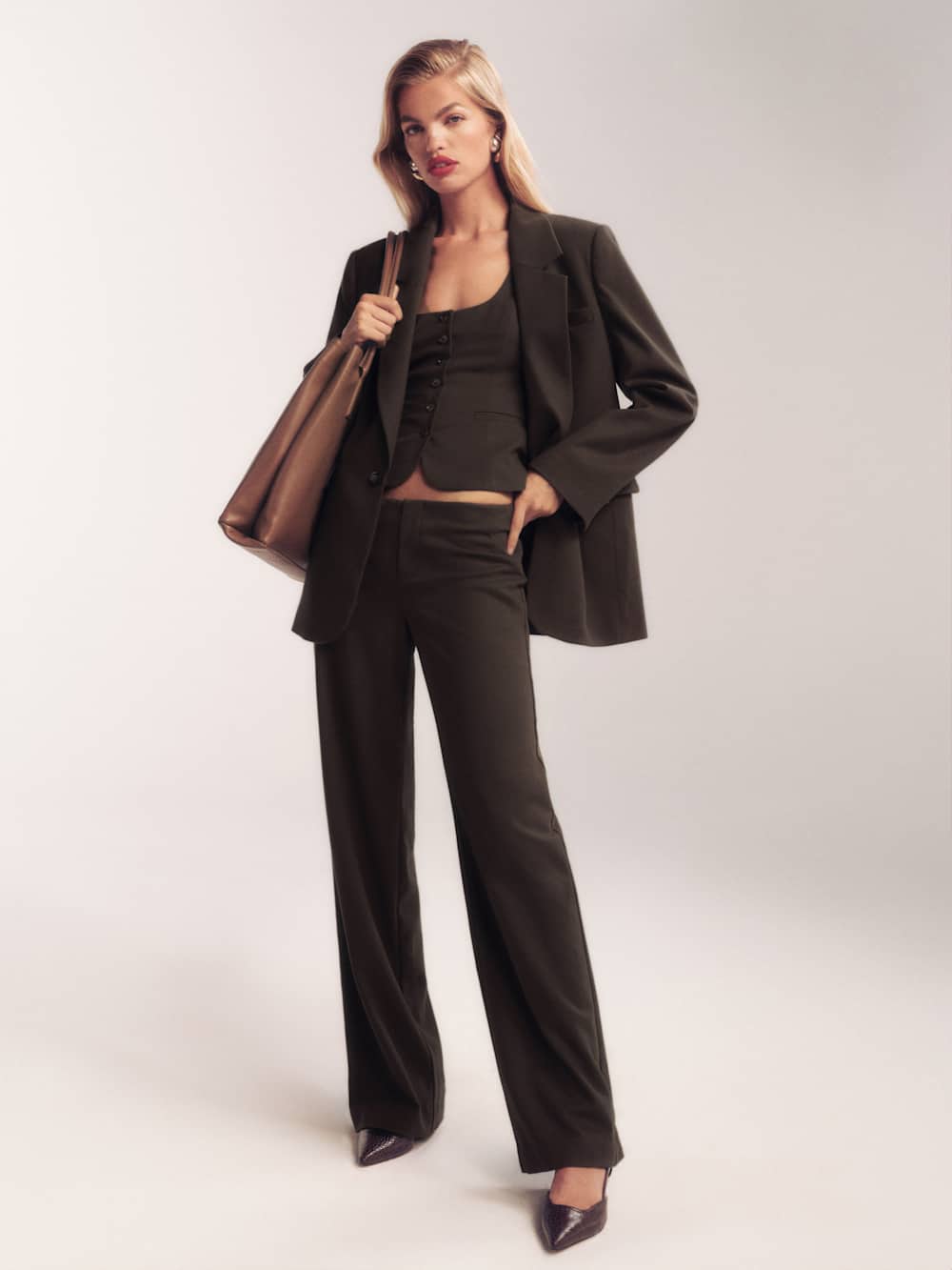 Petites Vida Low Rise Pant - Mole