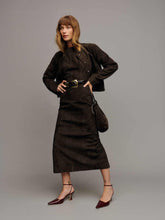 Veda Kendi Leather Dress - Mole Suede