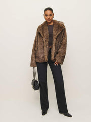 Ellie Faux Fur Coat - Teddy