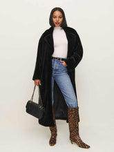 Chloe Faux Fur Oversized Coat - Black