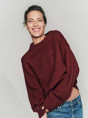 Cove Cashmere Oversized Crew - Chianti