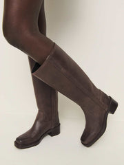 Frances Knee High Boot - Distressed Brown