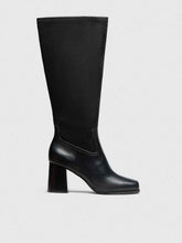 Frederique Knee High Boot - Black Suede Leather