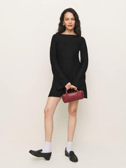 Kit Merino Sweater Dress - Black