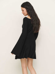 Kit Merino Sweater Dress - Black