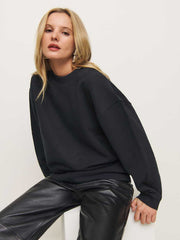 Emma Classic Crewneck Sweatshirt - Black