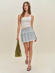 Tavia Skirt - Antibes Stripe