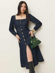 Celeste Denim Midi Dress - Liffey