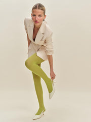 Swedish Stockings Svea Sheer Tights - Apple Green
