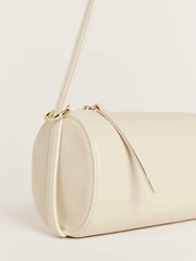 Simona Cylinder Bag - Cream Puff Leather