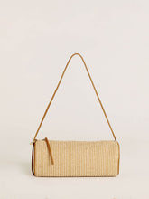 Simona Cylinder Bag - Natural Raffia