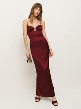 Sathia Satin Dress - Chianti