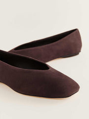 Prudence Ballet Flat - Espresso Suede