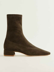 Rosina Ankle Boot - Truffle Stretch Suede