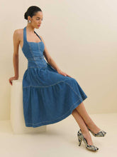 Lilith Denim Midi Dress - Laguna