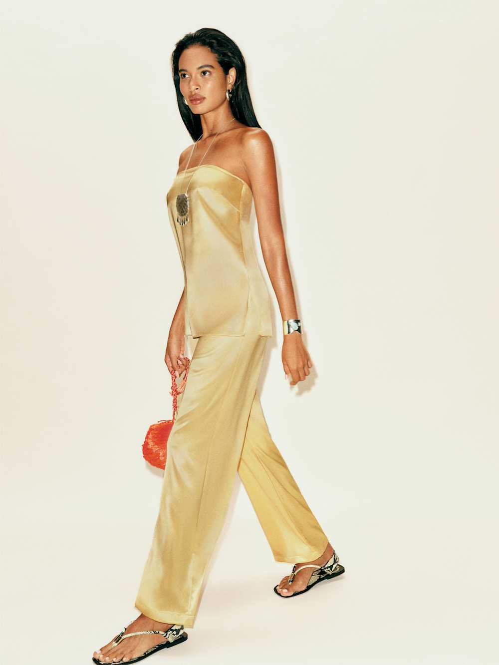 Alleia Satin Two Piece - Sunshine