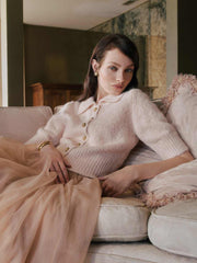 Daphne Collared Cardigan - Sorbet