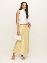Petites Layla Satin Skirt - Blonde
