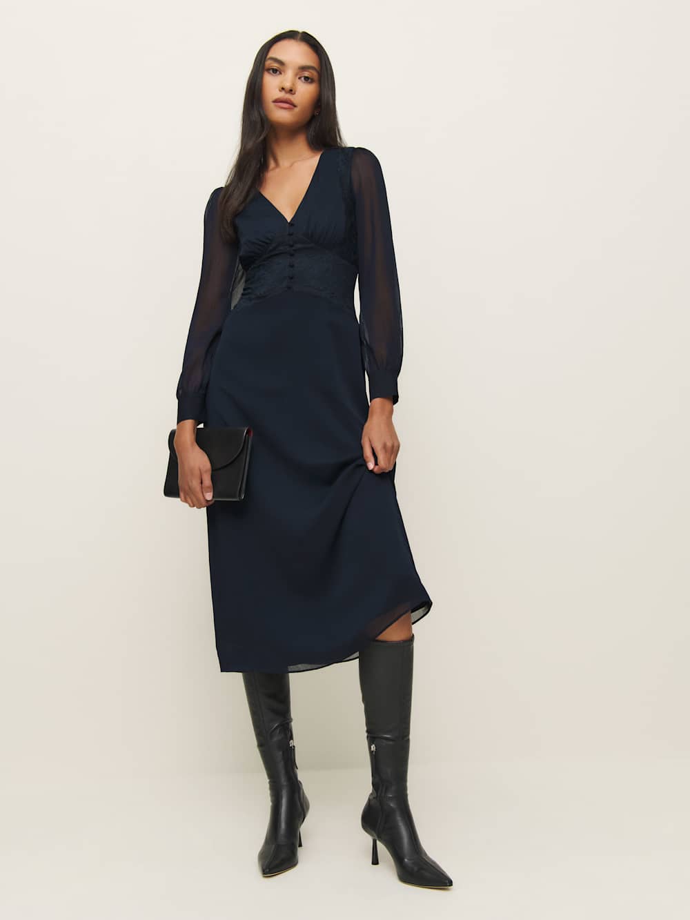Morganna Dress - Navy