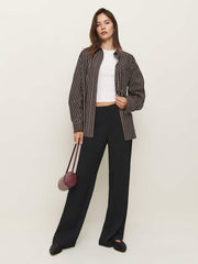 Hallie Mid Rise Pant - Black